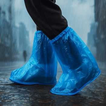 Gambar produk SAFEBET Jas Hujan Sepatu Anti Air Shoes Cover PVC Non Slip XXL 44-45 - YXT01