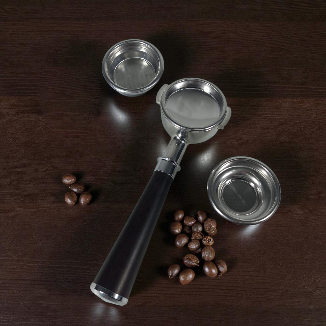 Gambar produk COHINA Non Pressurized Portafilter E61 Stainless Steel 304 58mm Kayu - CHA304