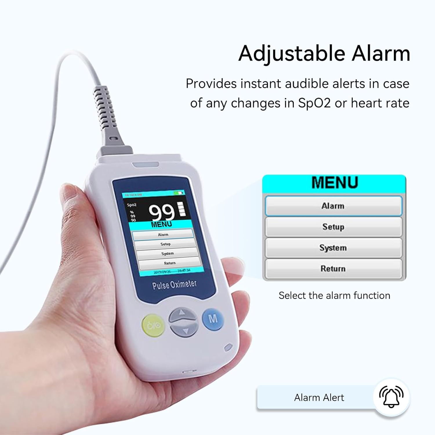 Gambar produk Yonker Fingertip Pulse Oximeter Alat Ukur Saturasi Oksigen Temperatur - YK-820B