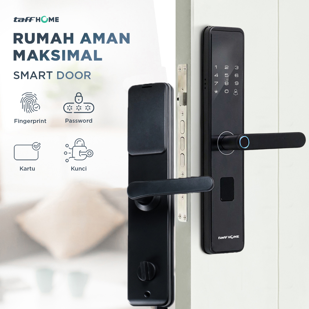 Gambar produk TaffHOME Smart Door Lock Fingerprint Password Card Alarm - S203
