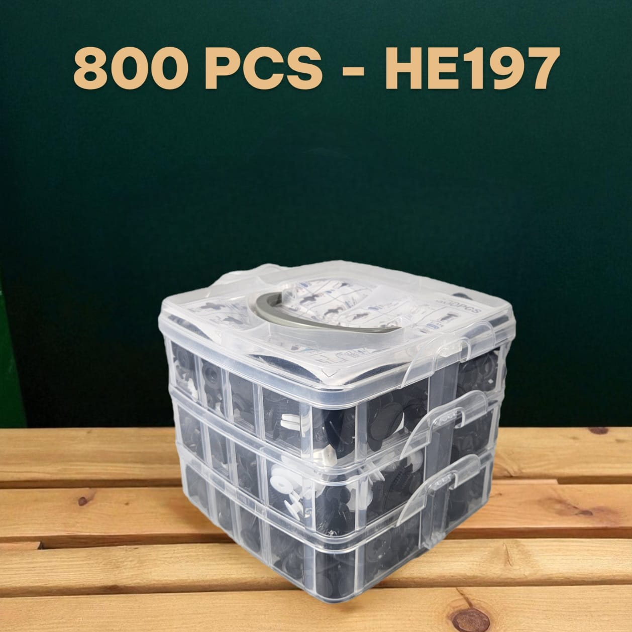 Gambar produk OTOHEROES Baut Rivet Plastik Mobil Universal Klip Pengencang 800 PCS - HE197