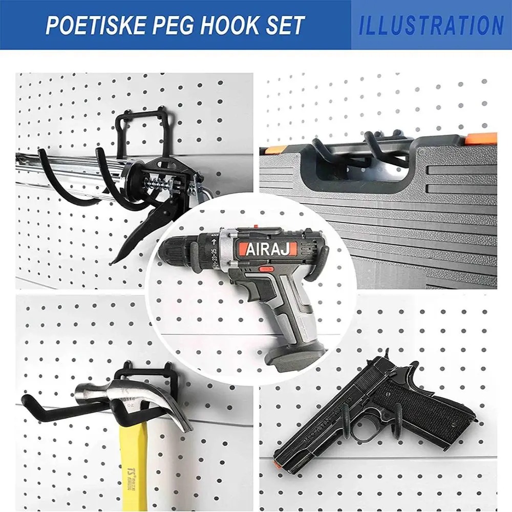 Gambar produk REMOWA Gantungan Barang Garasi Pegboard Hooks Heavy Duty - PG3