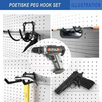 Gambar produk REMOWA Gantungan Barang Garasi Pegboard Hooks Heavy Duty - PG3