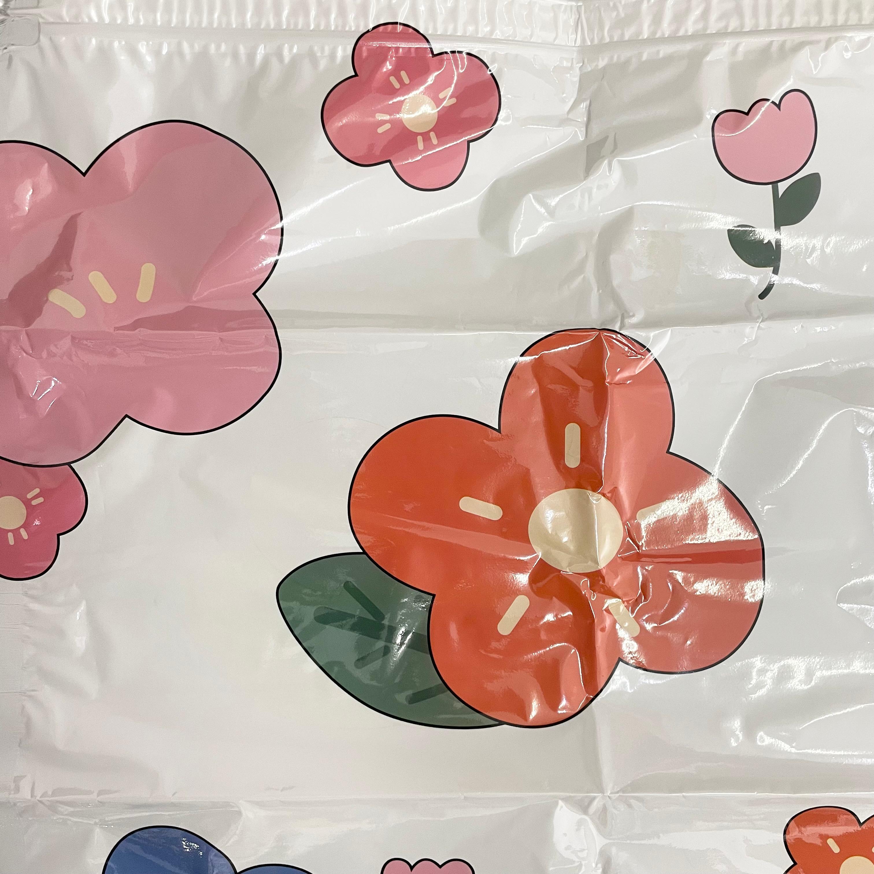 Gambar produk TaffPACK Kantong Plastik Pakaian Multifungsi Hand Roll 40x60cm Flowers - THR-10