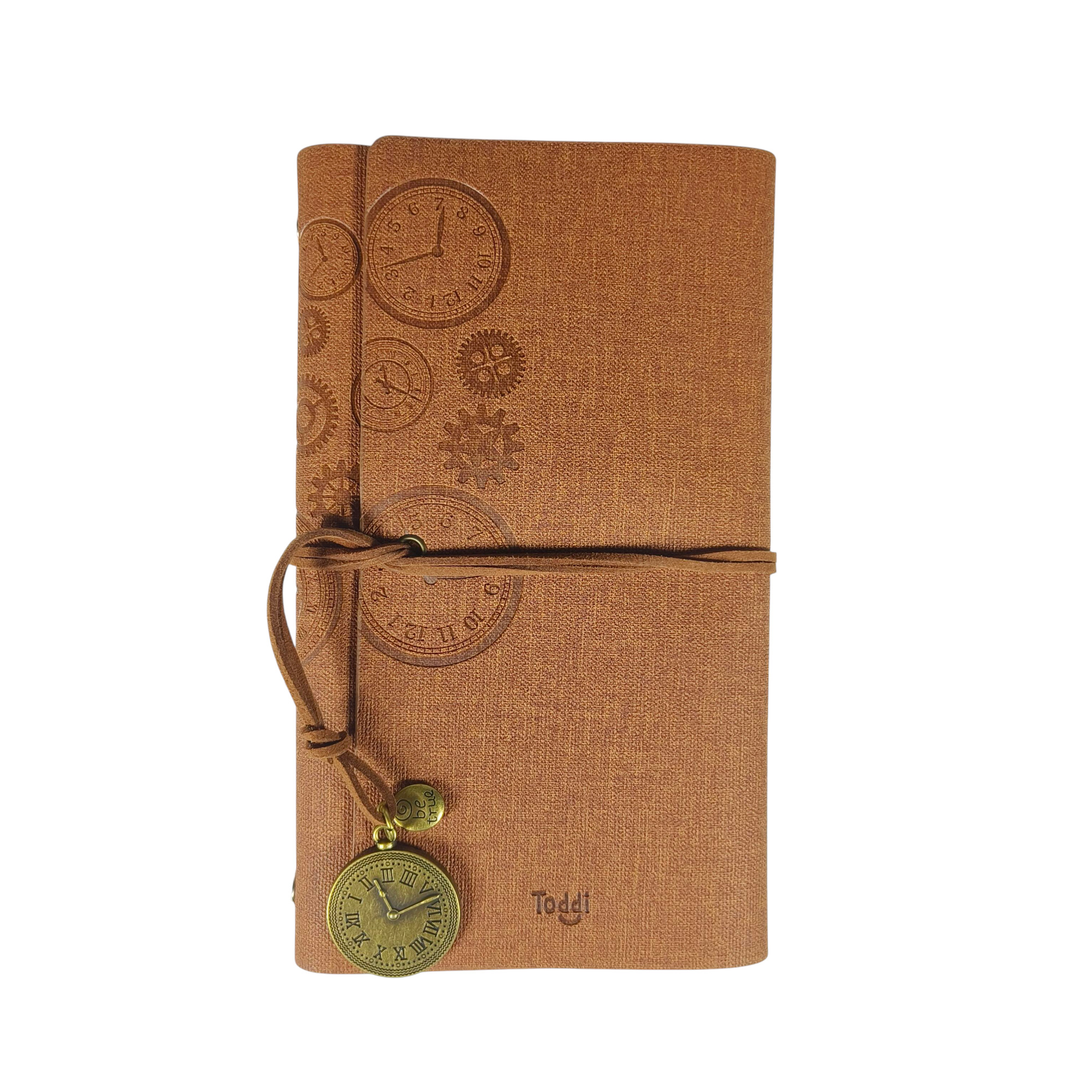 Gambar produk Toddi Buku Jurnal Binder Leather Notebook A6 160 Page Grid Blank Line - T680