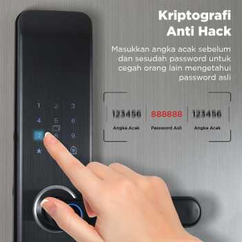Gambar produk YONGLISHUN Smart Door Lock Fingerprint Password Card Cryptography - MJ3