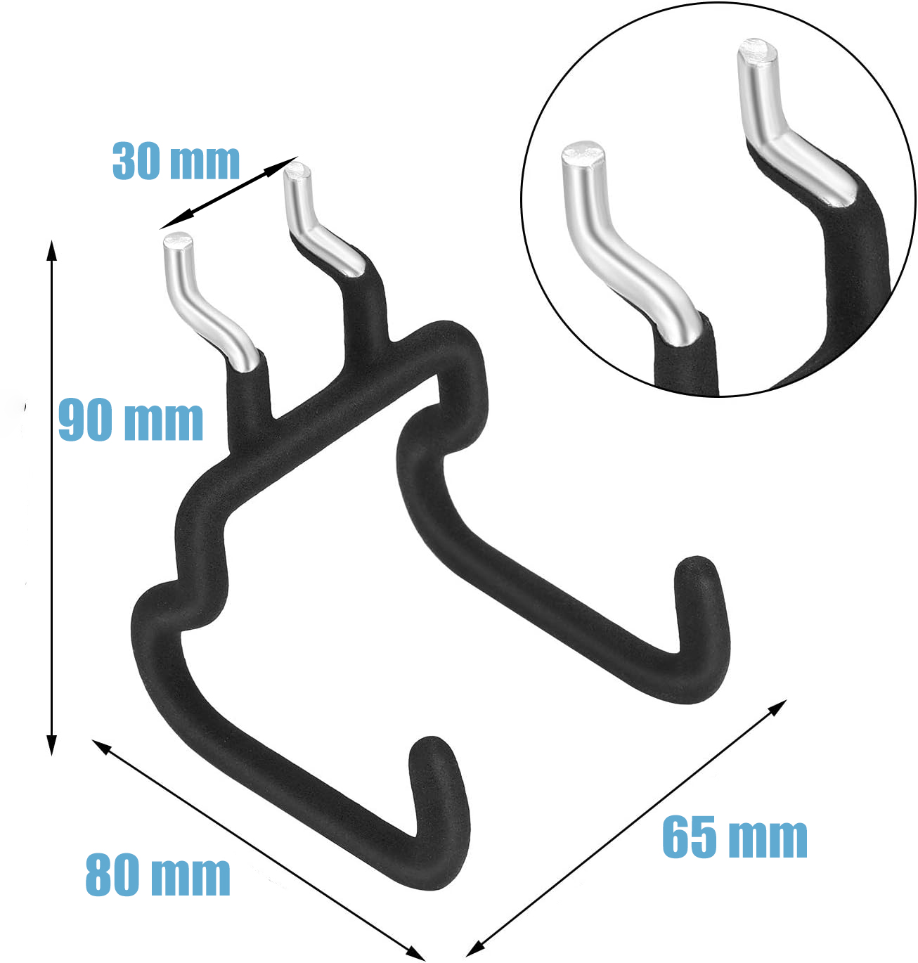 Gambar produk REMOWA Gantungan Barang Garasi Pegboard Hooks Heavy Duty 65x80x90mm - PG1