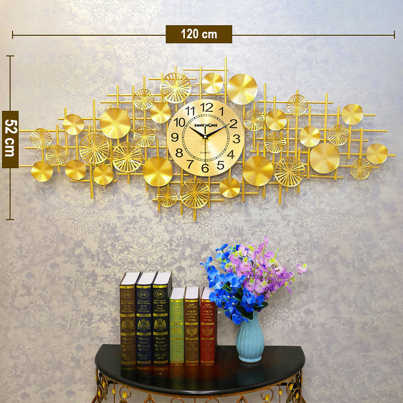 Gambar produk TaffHOME Jam Dinding Besi Elegan European Clock Silent Movement 120cm - J-12