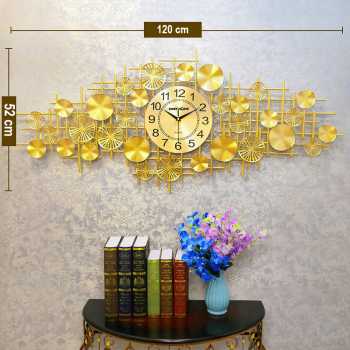 Gambar produk TaffHOME Jam Dinding Besi Elegan European Clock Silent Movement 120cm - J-12