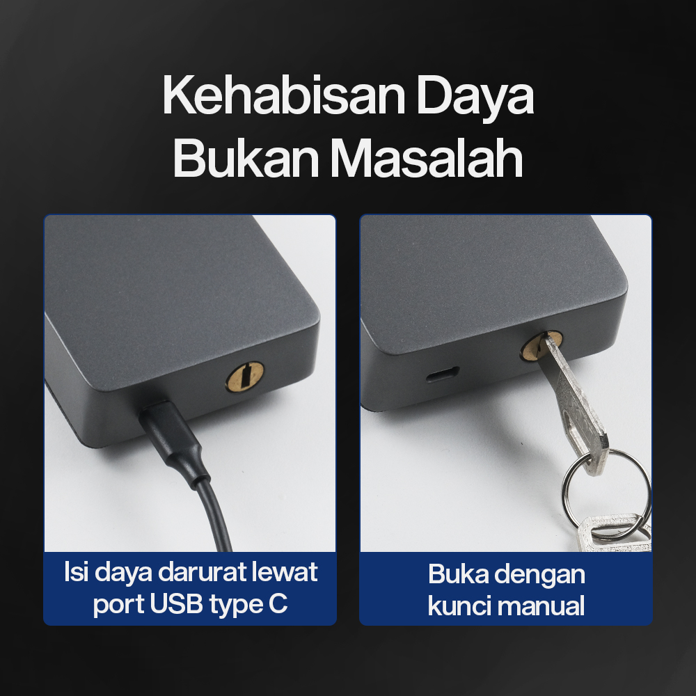 MAISUSTY Smart Door Lock TTLock App Fingerprint Password Card - G3F Gambar produk MAISUSTY Smart Door Lock TTLock App Fingerprint Password Card - G3F