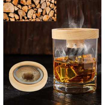 Gambar produk BORUiT Set Alat Pengasap Cocktail Wooden Smoker Kit with 5 Wood Chips - SK-300