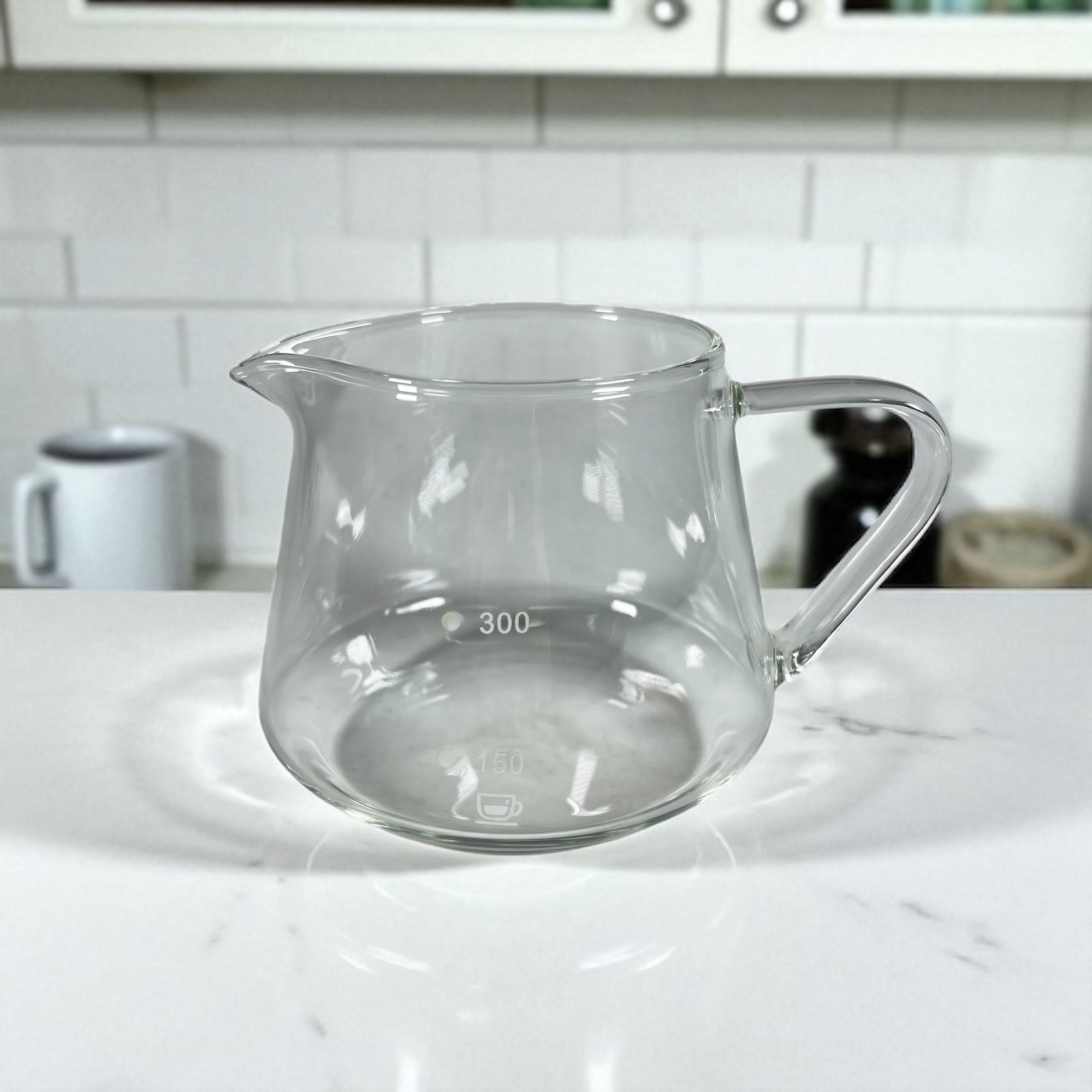 Gambar produk WURJO Teko Kopi Coffee Server V60 Borosilicate Glass 1-2 Cup 300ml - WJ9