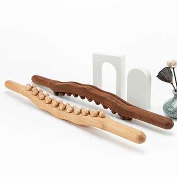 Gambar produk UOEO Alat Pijat Kayu Tongkat Massage Exercise Stick 31 Beads - U-31