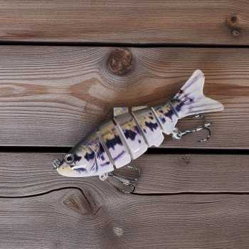 BASSLER Umpan Pancing Ikan Lifelike Fish Bait Lure 6 Section 10cm 18g - BS180