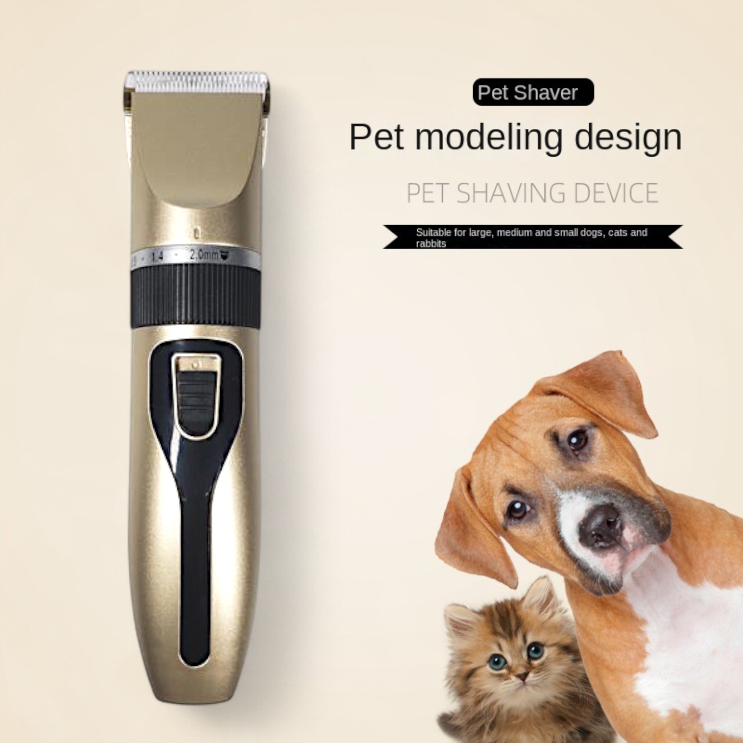 Gambar produk MEYO Alat Cukur Bulu Hewan Anjing Kucing 4 Comb 1200mAh 50dB - NC4