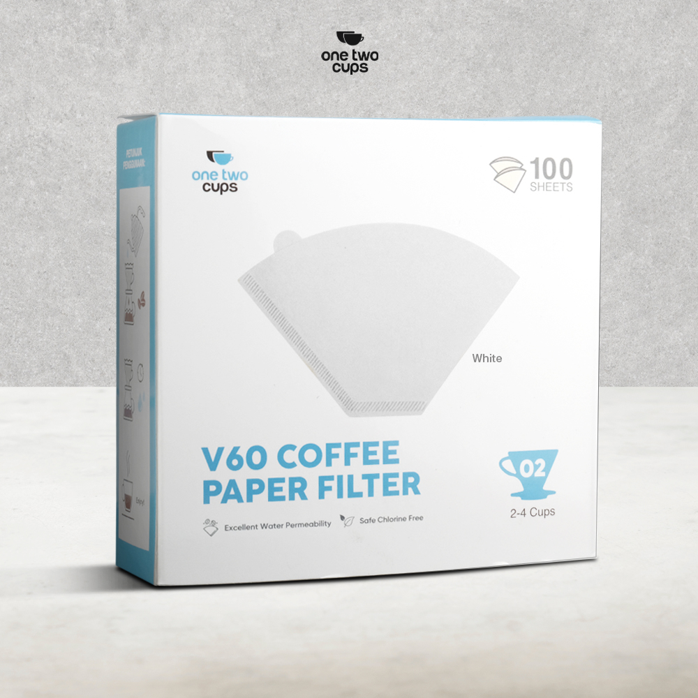 One Two Cups Kertas Saringan Kopi Filter Paper V60 2-4 Cups 100 PCS - U102 Gambar produk One Two Cups Kertas Saringan Kopi Filter Paper V60 2-4 Cups 100 PCS - U102