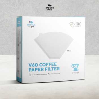 One Two Cups Kertas Saringan Kopi Filter Paper V60 2-4 Cups 100 PCS - U102 Gambar produk One Two Cups Kertas Saringan Kopi Filter Paper V60 2-4 Cups 100 PCS - U102