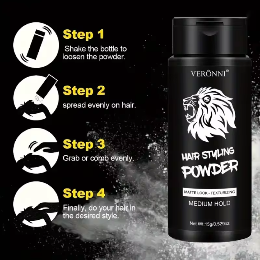Gambar produk VERONNI Dry Shampoo Hair Fluffy Powder Bedak Rambut Anti Lepek 15g - VR398