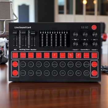 Gambar produk MOOER Mixer USB Sound Card Live Broadcast Bluetooth Special Effect - M9