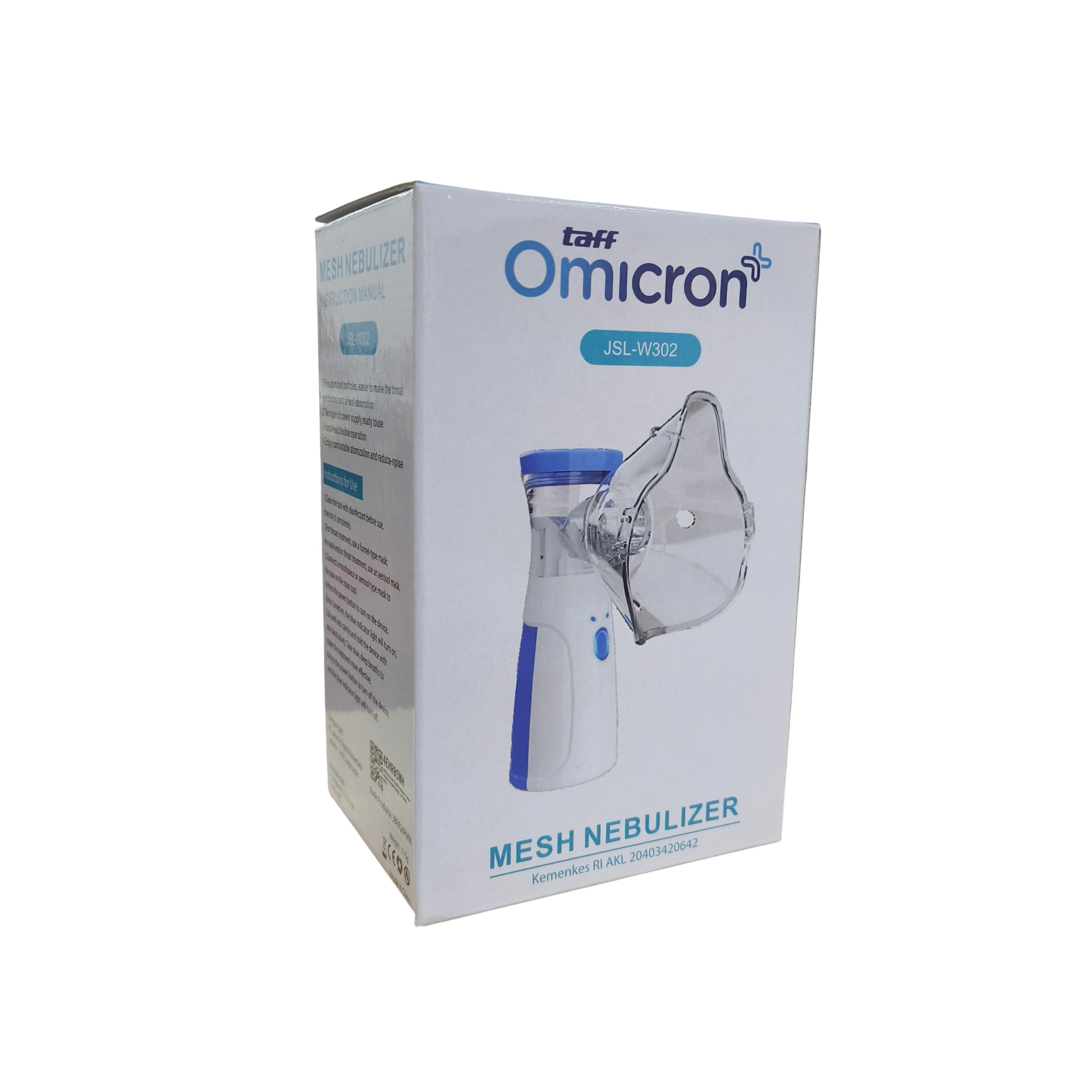 Gambar produk TaffOmicron Alat Terapi Pernapasan Mesh Nebulizer Portable Baterai Rechargeable - JSL-W302