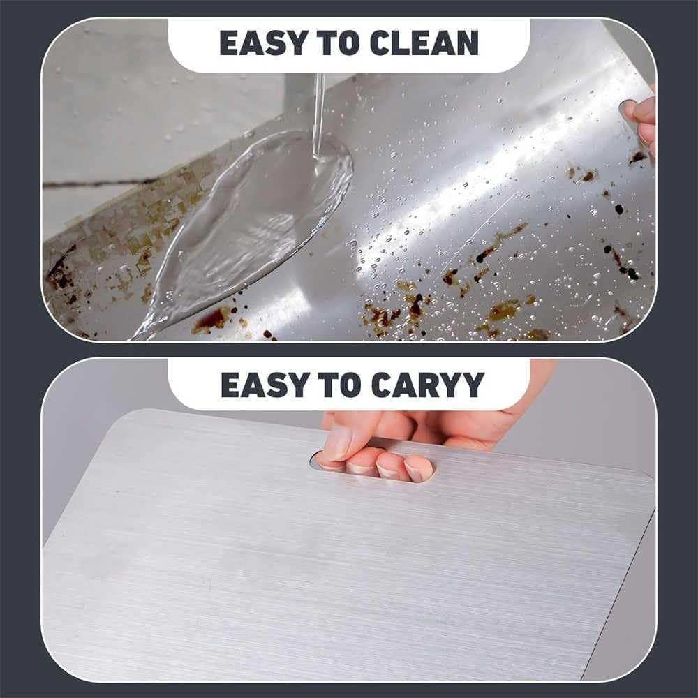 Gambar produk WONDER Alas Potong Talenan Multifungsi Cutting Board Stainless Steel 30x45.5cm - W02