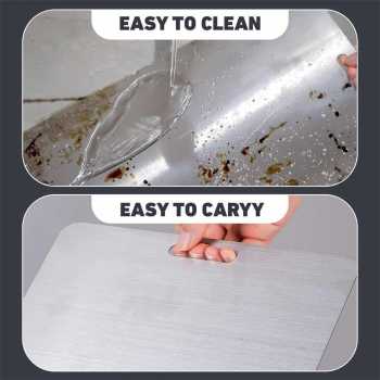 Gambar produk WONDER Alas Potong Talenan Multifungsi Cutting Board Stainless Steel 30x45.5cm - W02
