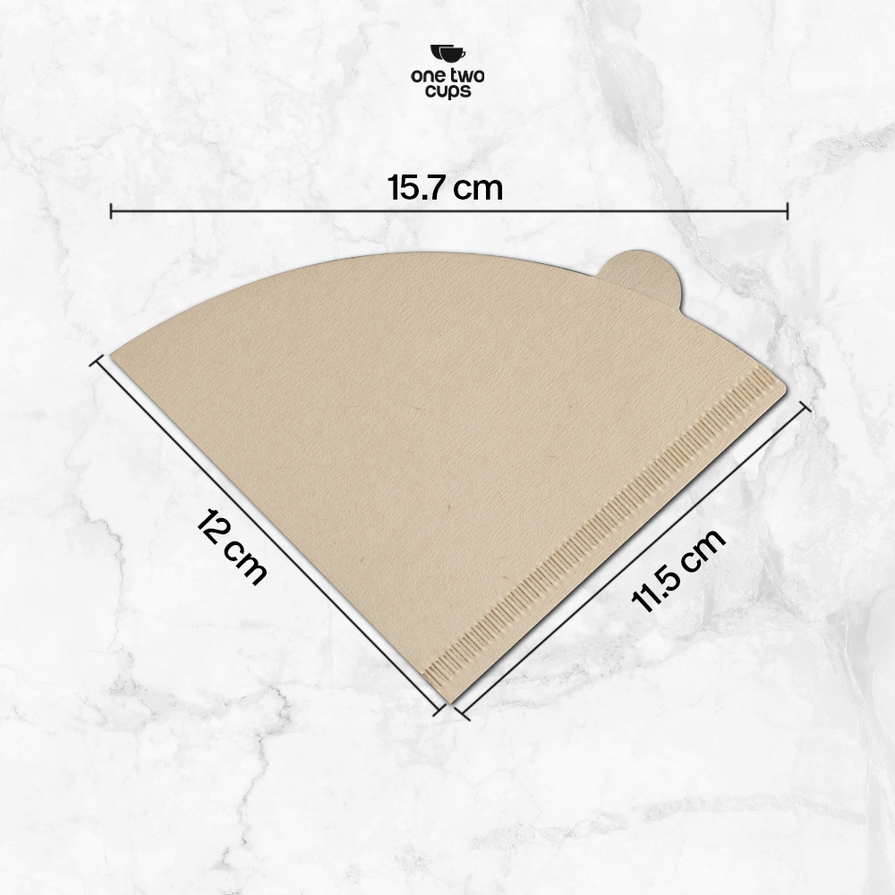 Gambar produk One Two Cups Kertas Saringan Kopi Filter Paper V60 2-4 Cups 100 PCS - V02