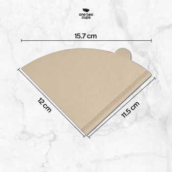 Gambar produk One Two Cups Kertas Saringan Kopi Filter Paper V60 2-4 Cups 100 PCS - V02