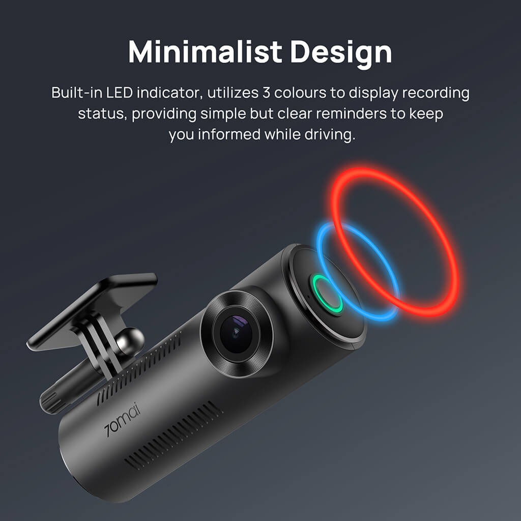 Gambar produk 70mai Kamera Mobil Dash Cam Voice Control LED Indicator 3MP 2K Type C - M310