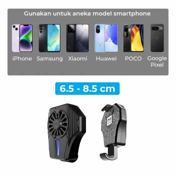 Gambar produk MEMO Smartphone Cooling Fan Wired Kipas Pendingin Radiator Heat Sink - DL01