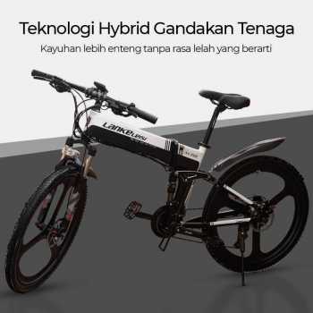Lankeleisi Sepeda Listrik Lipat Folding Bike Sports Version 48V 10Ah - XT750
