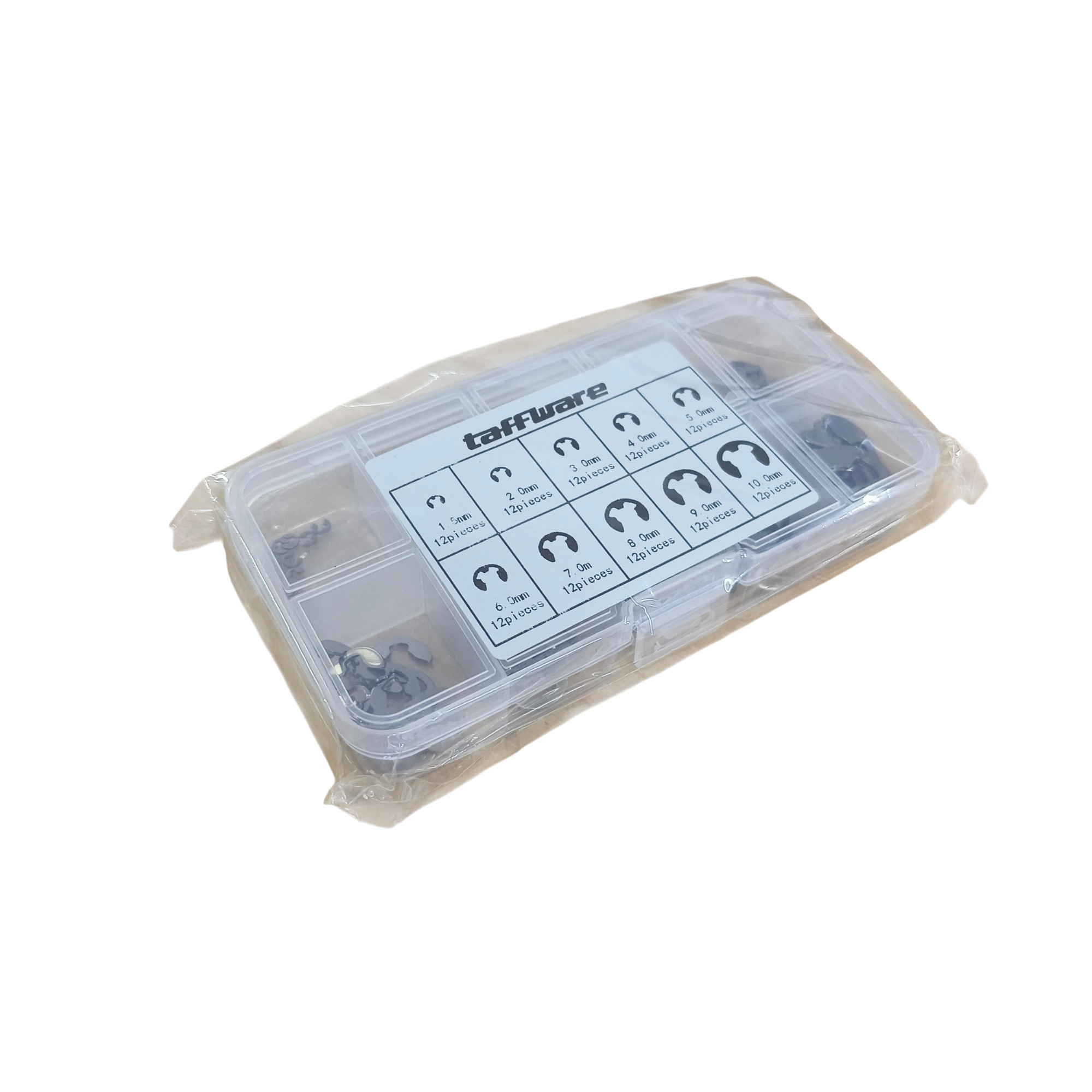 Gambar produk Taffware E-Clip External Retaining Ring Assortment Kit 120PCS - JR20