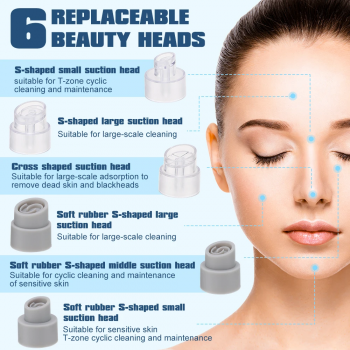 Gambar produk Agdoad Alat Penyedot Komedo Elektrik Facial Pore Vacuum 6 Heads - AD086