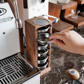 Gambar produk RIO Holder Basket Portafilter Storage Rack Suitable Walnut - R-58