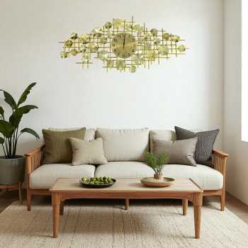 Gambar produk TaffHOME Jam Dinding Besi Elegan European Clock Silent Movement 120cm - J-12