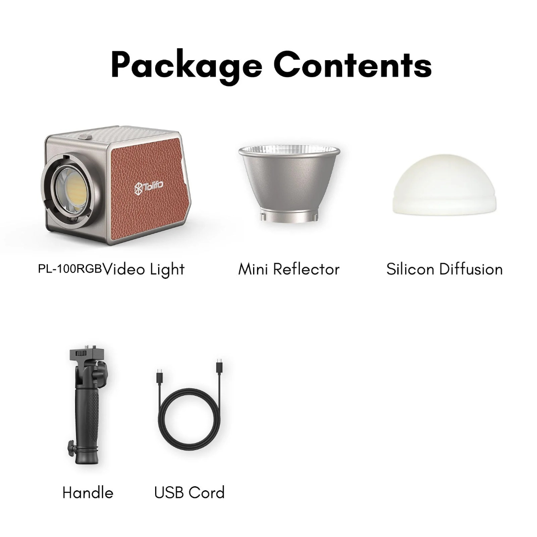 Gambar produk Tolifo Lampu Palm LED RGBWW Bowens Video Light 2700-6500K 100W - PL-100RGB