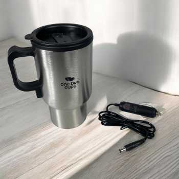 Gambar produk One Two Cups Cangkir Pemanas Air Elektrik Mobil Travel Mug 450ml - NJ88
