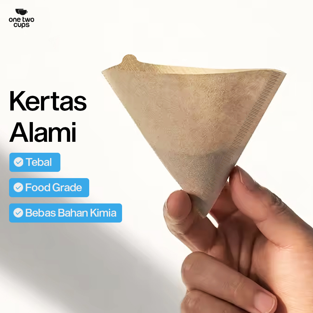 Gambar produk One Two Cups Kertas Saringan Kopi Filter Paper V60 1-2 Cups 100 PCS - V40