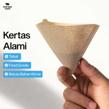 Gambar produk One Two Cups Kertas Saringan Kopi Filter Paper V60 1-2 Cups 100 PCS - V40