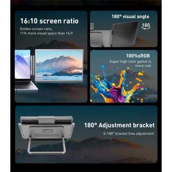 Gambar produk Rospider Portable Monitor Dual Screen Extender 14 Inch IPS FHD - HYX-B90D