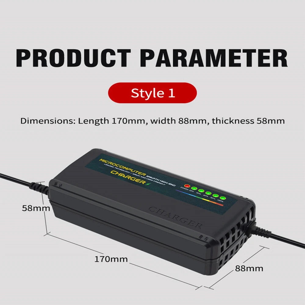 Gambar produk JHOPASS Charger Aki Sepeda Listrik Smart Battery Charger Portable 60V 20Ah - JH-20