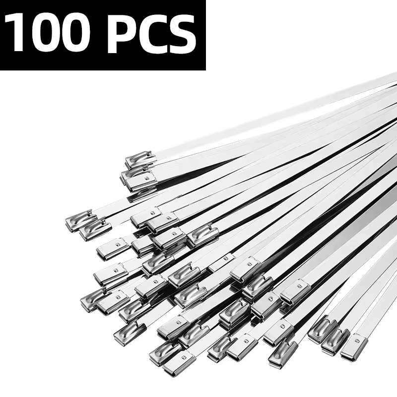 Gambar produk GARGO Kabel Ties Stainless Steel Self Locking Cable Ties 100 PCS 350mm - GRG
