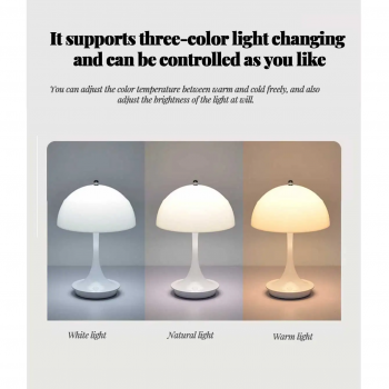 Gambar produk HUIAN Lampu Meja Hias LED Nordic Mushroom 3 in 1 Color 1200 mAh - HA-226