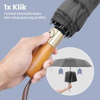 PARACHASE Payung Lipat Buka Tutup Otomatis Polos Windproof 12 Bone - PC001 Gambar produk PARACHASE Payung Lipat Buka Tutup Otomatis Polos Windproof 12 Bone - PC001