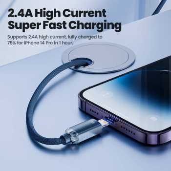 Gambar produk Toocki Kabel Data USB Lightning Multifungsi Fast Charging 2.4A 20W 1M - TXCL-SJ01