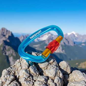 TaffSPORT Carabiner Aluminium Professional Heavy-Duty Locking - CE0321