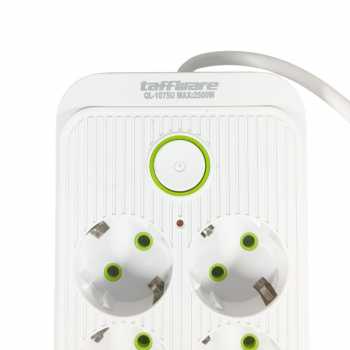 Gambar produk Taffware Stop Kontak USB Type C EU Plug Flame Retardant 10A 220V 2500W - F06U/QL-1075U