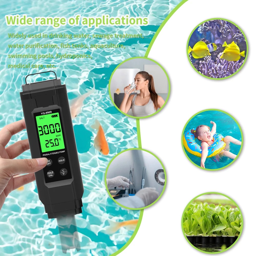 Gambar produk PROLET Alat Ukur Kualitas Air Water Quality Pen Tester 5in1 - PR013