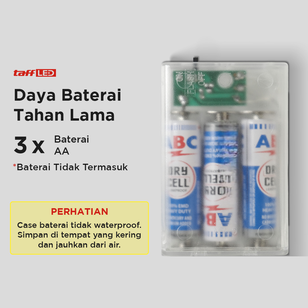 Gambar produk TaffLED Lampu Hias Gantung String Lights Model Bohlam Mini Waterproof 3M - ZYD0931