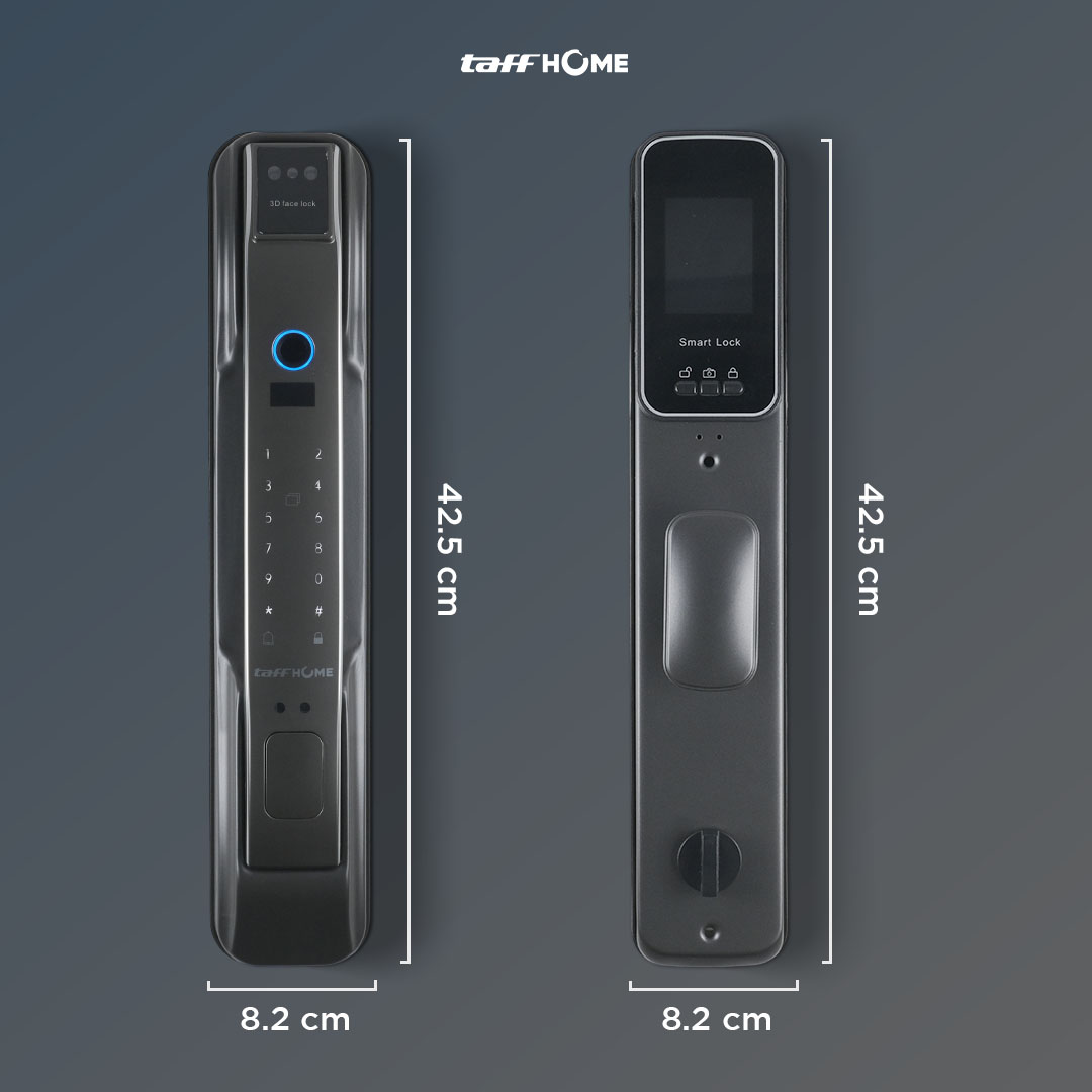 Gambar produk TaffHOME Smart Door Lock Fingerprint 3D Face Recognition Card Eques - A1
